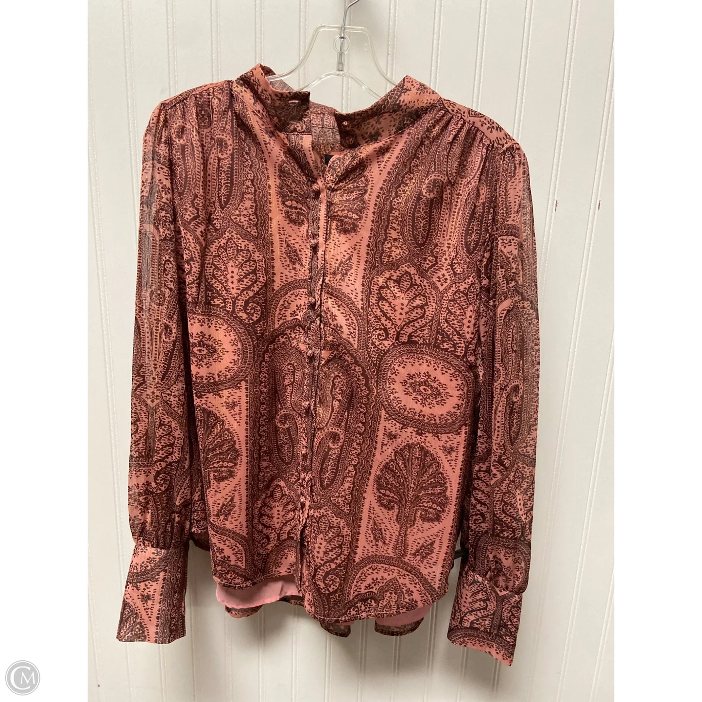 Top Long Sleeve By Ann Taylor In Pink, Size: M
