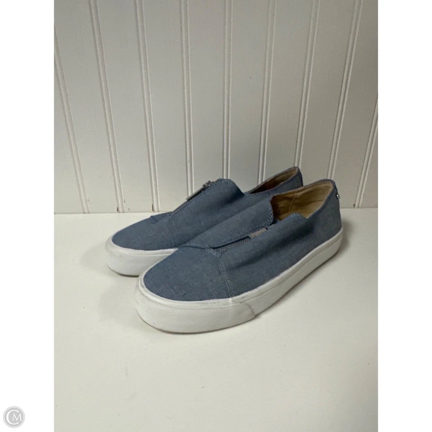 Shoes Designer By Lafayette 148 In Blue Denim, Size: 6.5