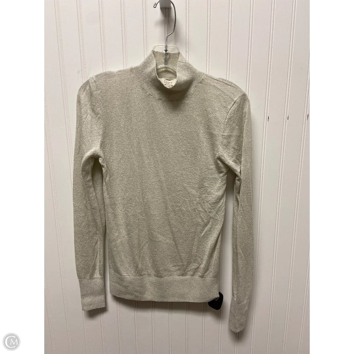 Sweater By Loft In Silver, Size: Xs