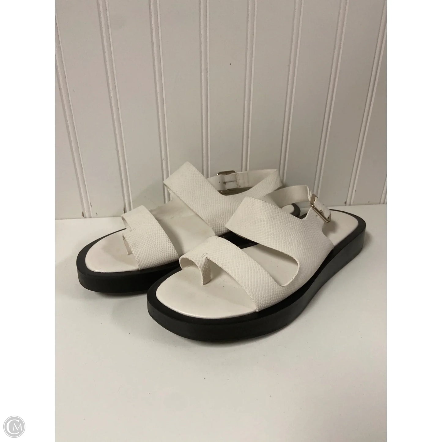 Sandals Flats By Who What Wear In White, Size: 7