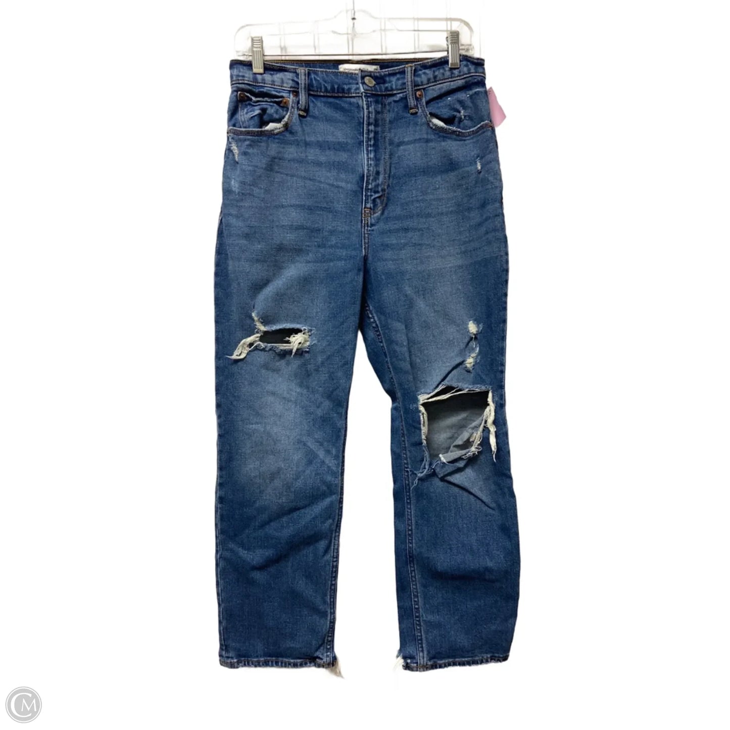 Jeans Straight By Abercrombie And Fitch In Blue Denim, Size: 8