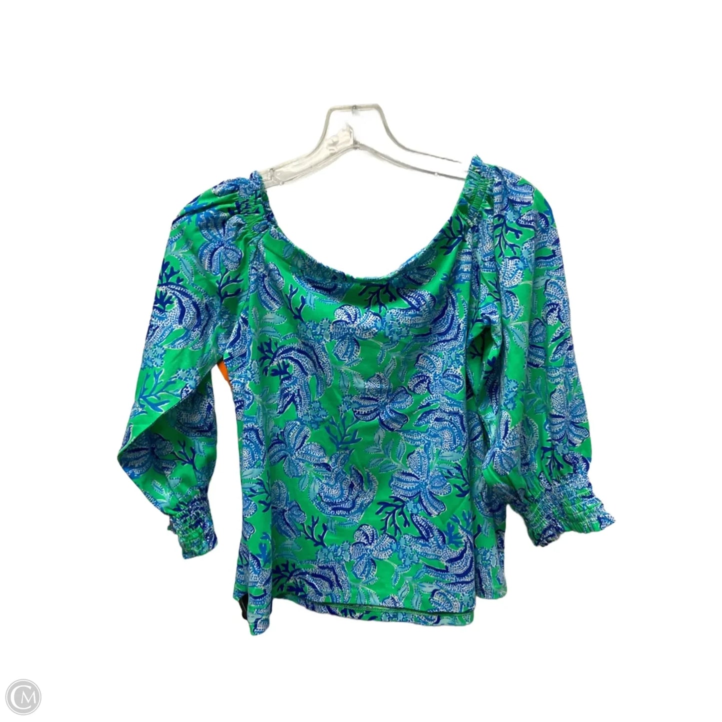 Top Long Sleeve Designer By Lilly Pulitzer In Green, Size: S