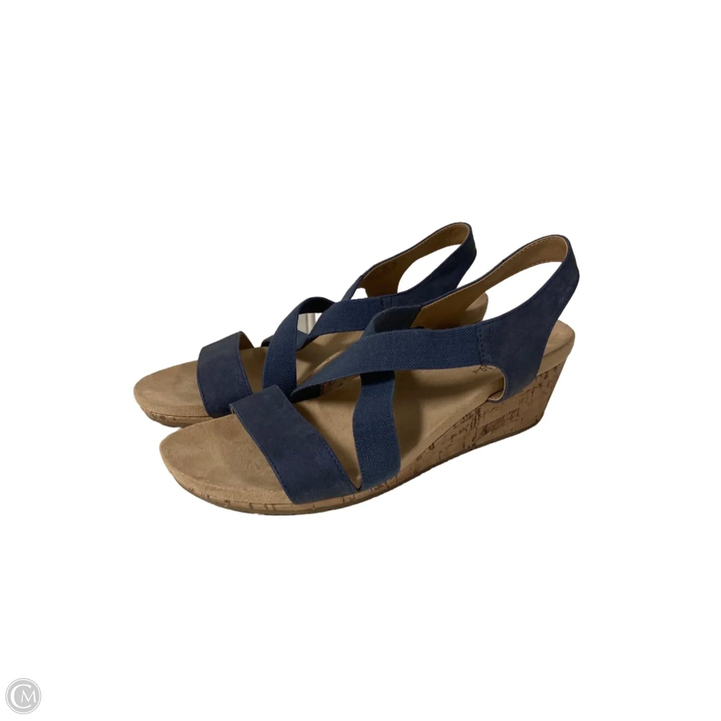 Sandals Flats By Life Stride In Blue, Size: 9