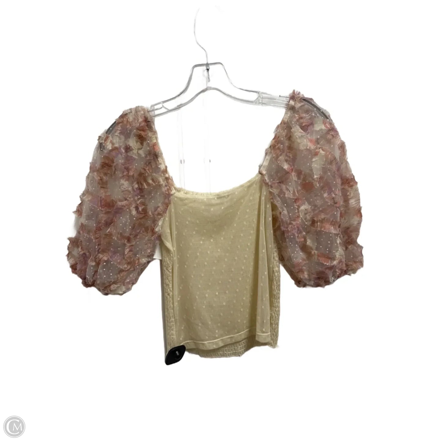 Top Short Sleeve By Free People In Beige, Size: Sp