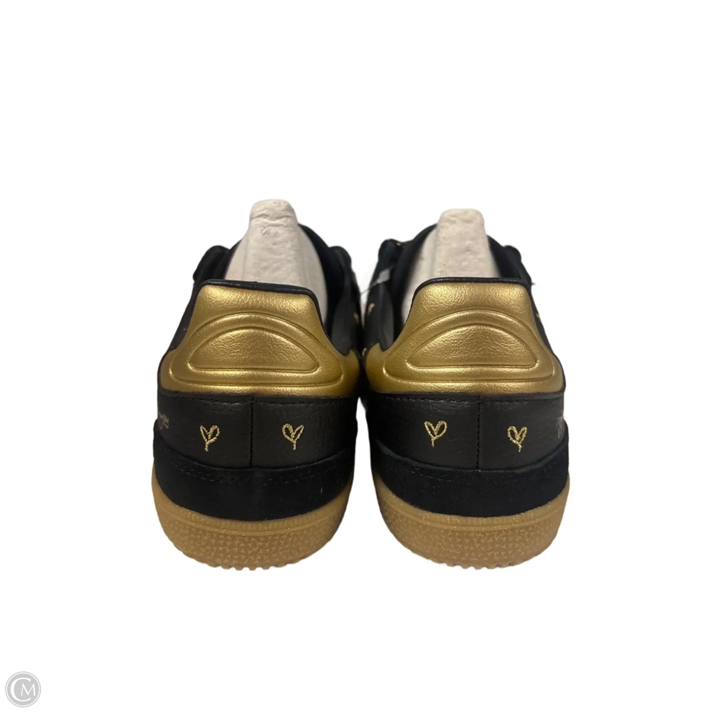 Shoes Sneakers By Skechers In Black & Gold, Size: 10