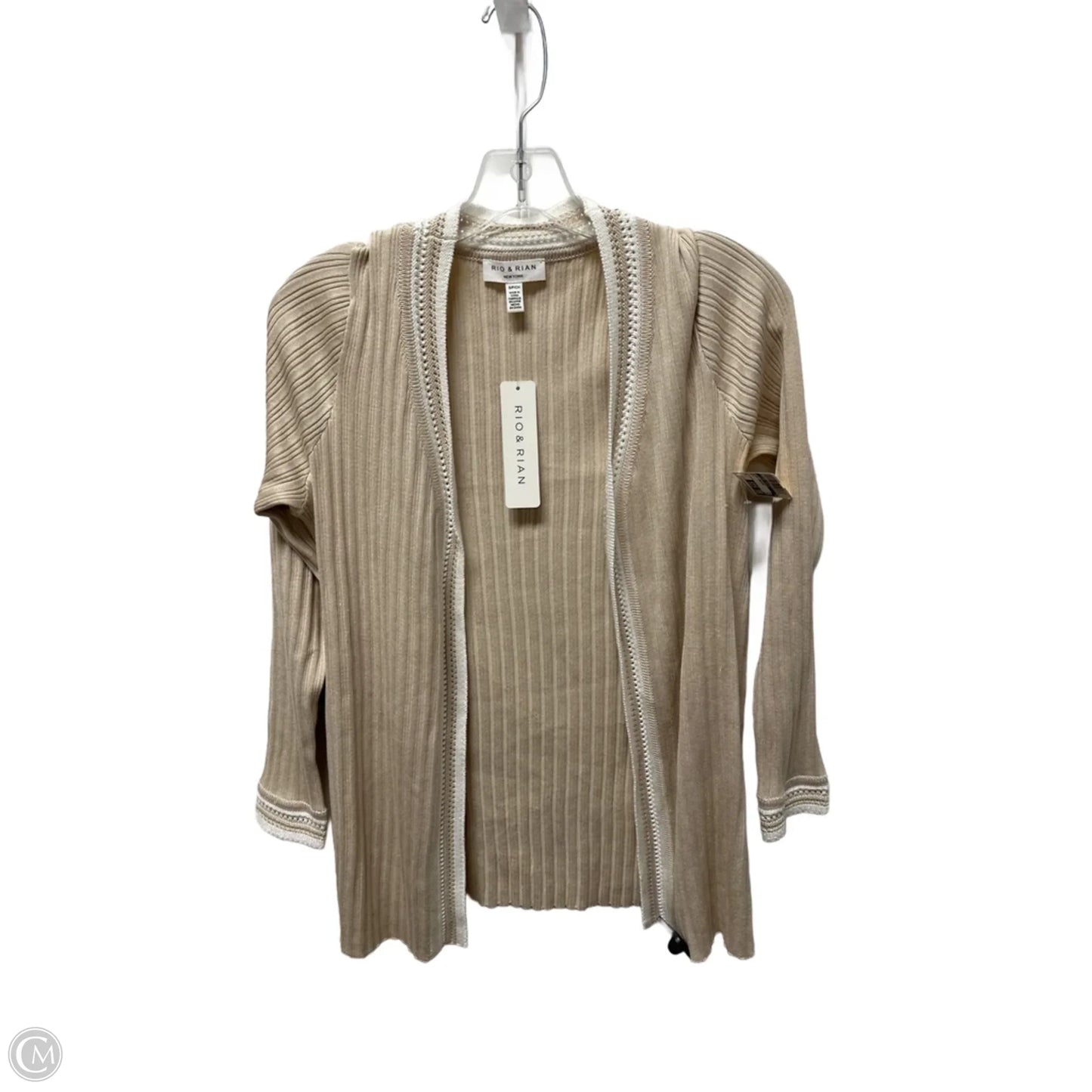 Sweater Cardigan By Clothes Mentor In Beige, Size: S