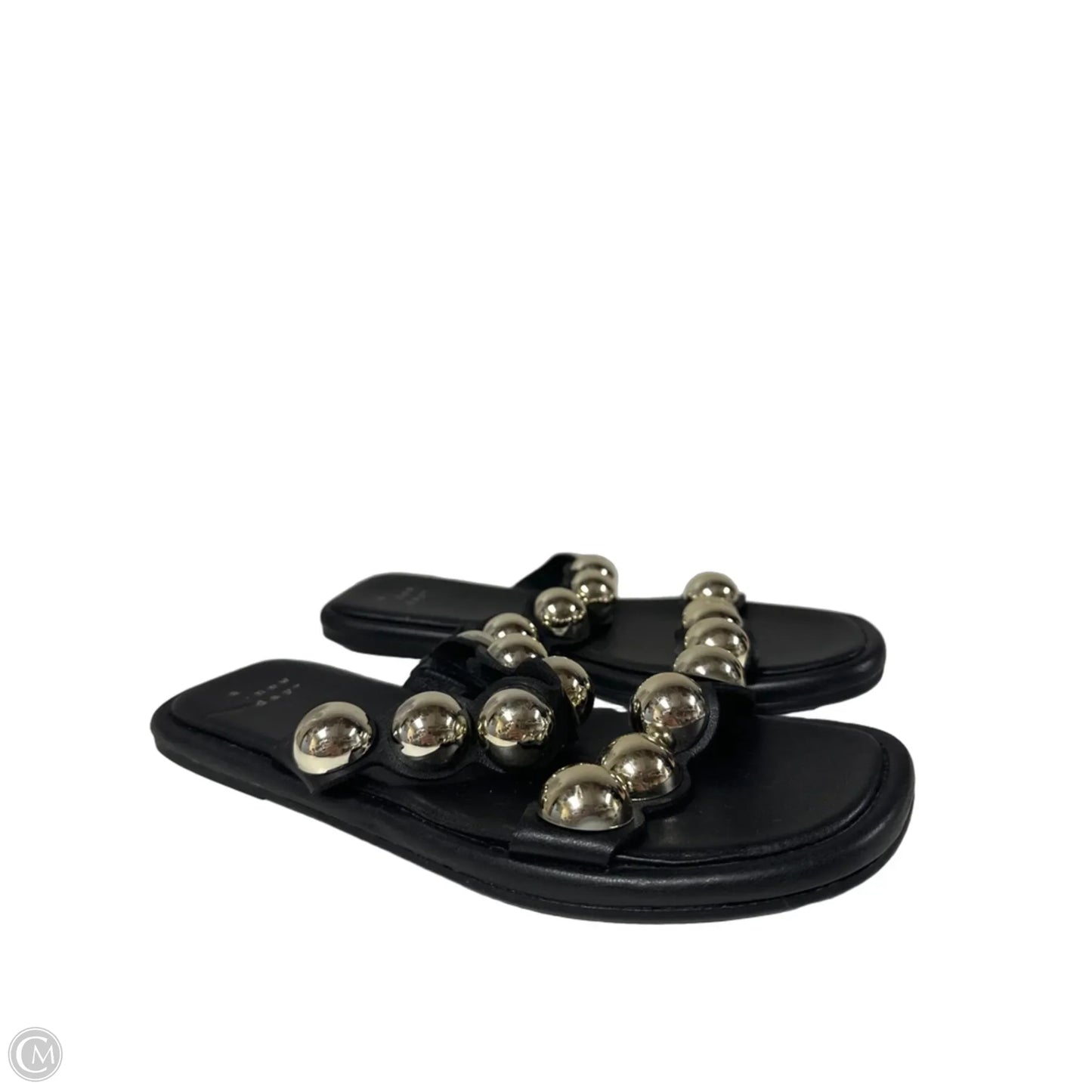 Sandals Flats By A New Day In Black & Gold, Size: 7
