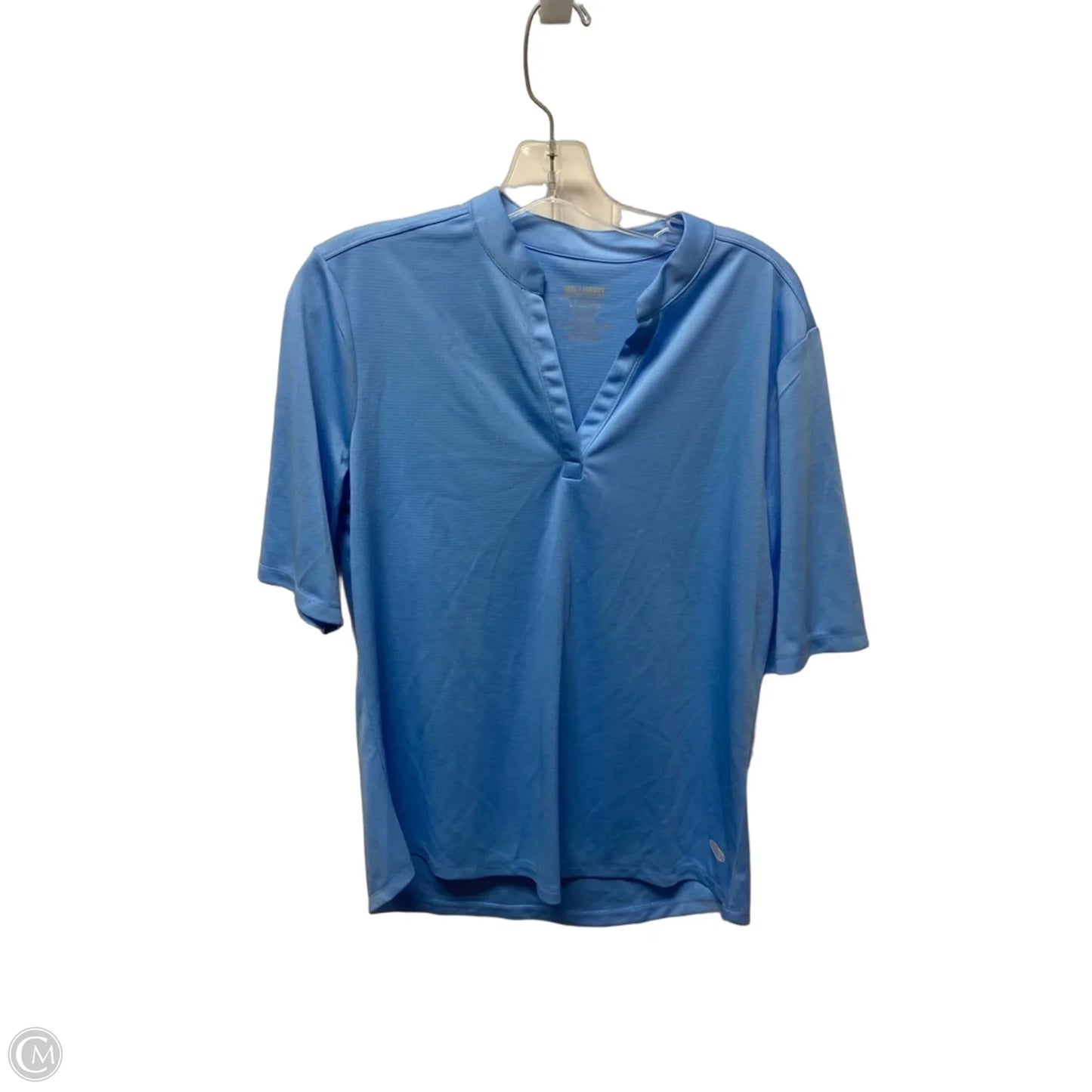 Athletic Top Short Sleeve By Reel Legends In Blue, Size: L