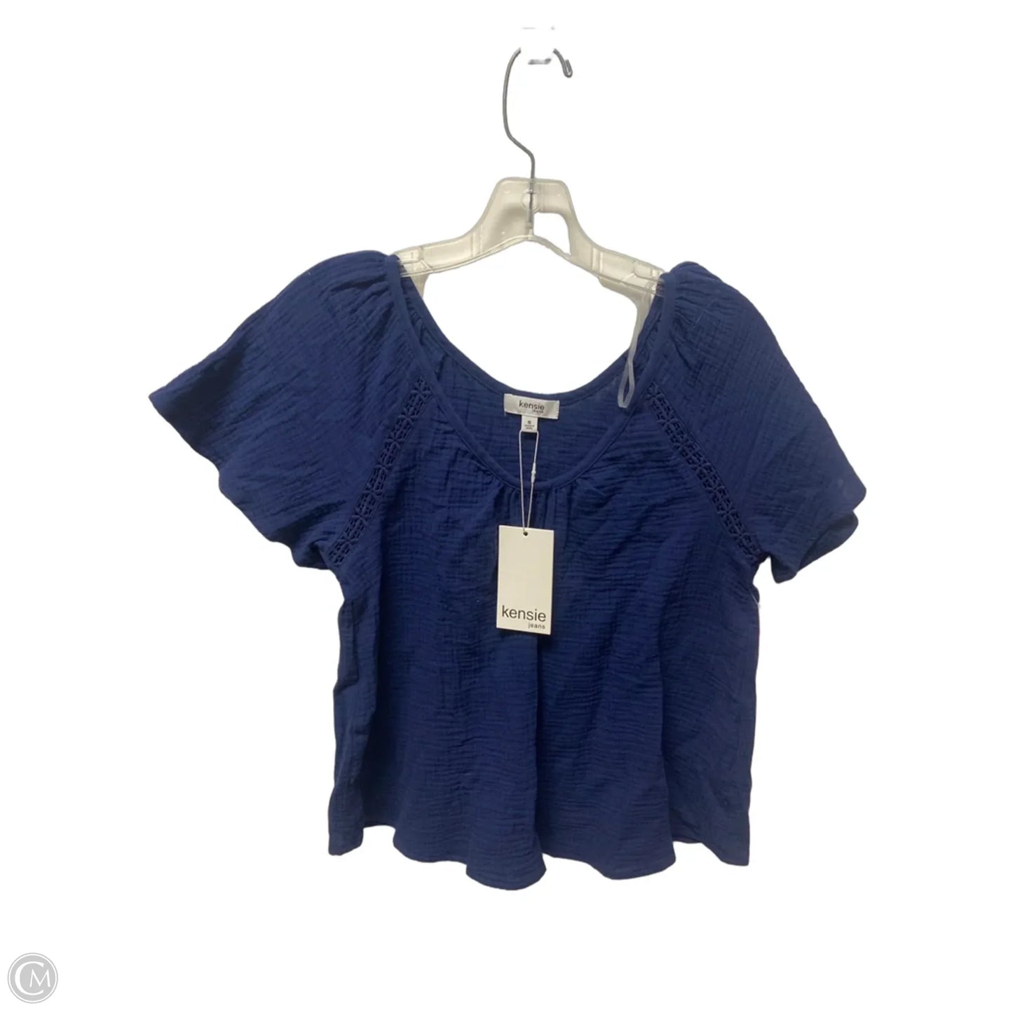 Top Short Sleeve By Kensie In Navy, Size: S