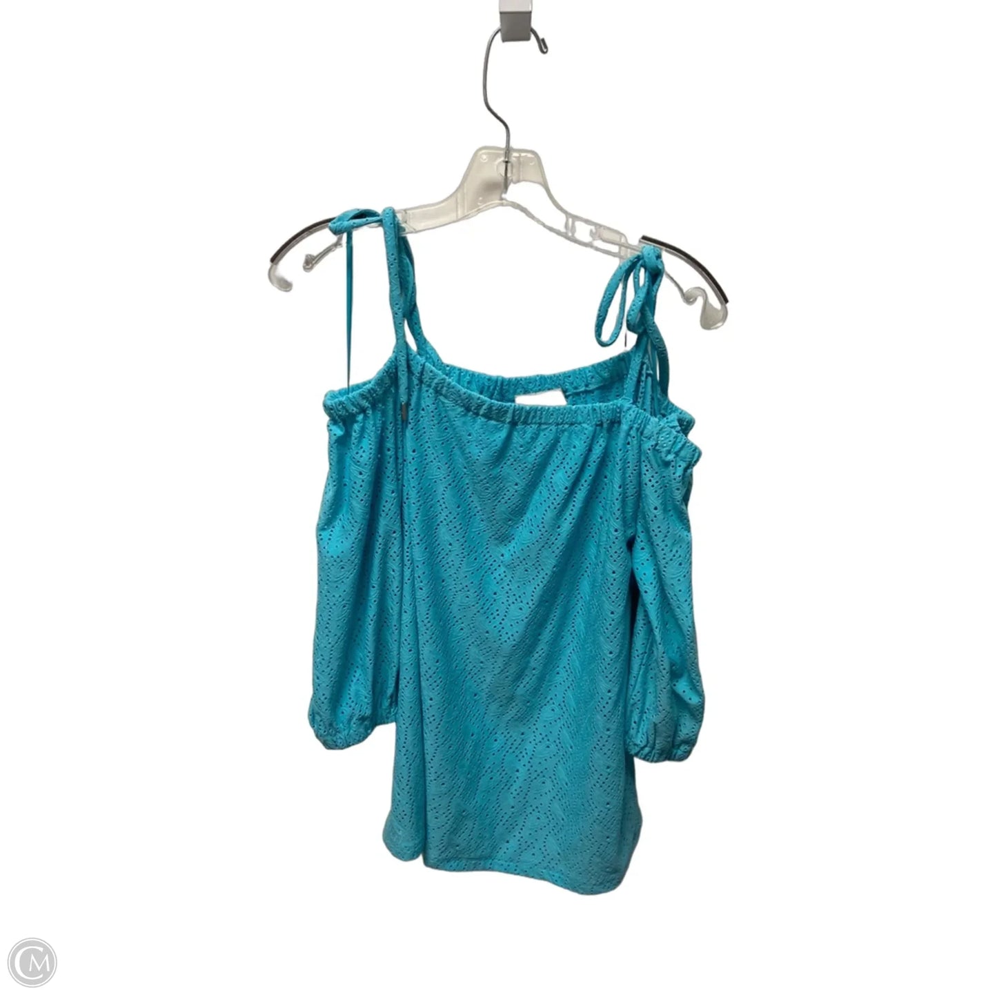 Top Long Sleeve By Michael By Michael Kors In Blue, Size: S
