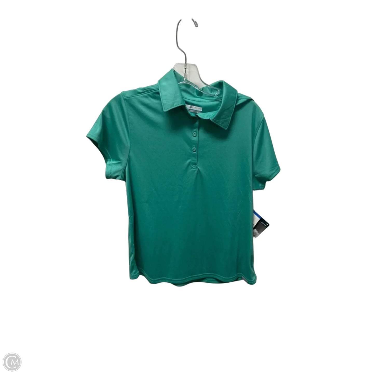 Athletic Top Short Sleeve By Columbia In Green, Size: M