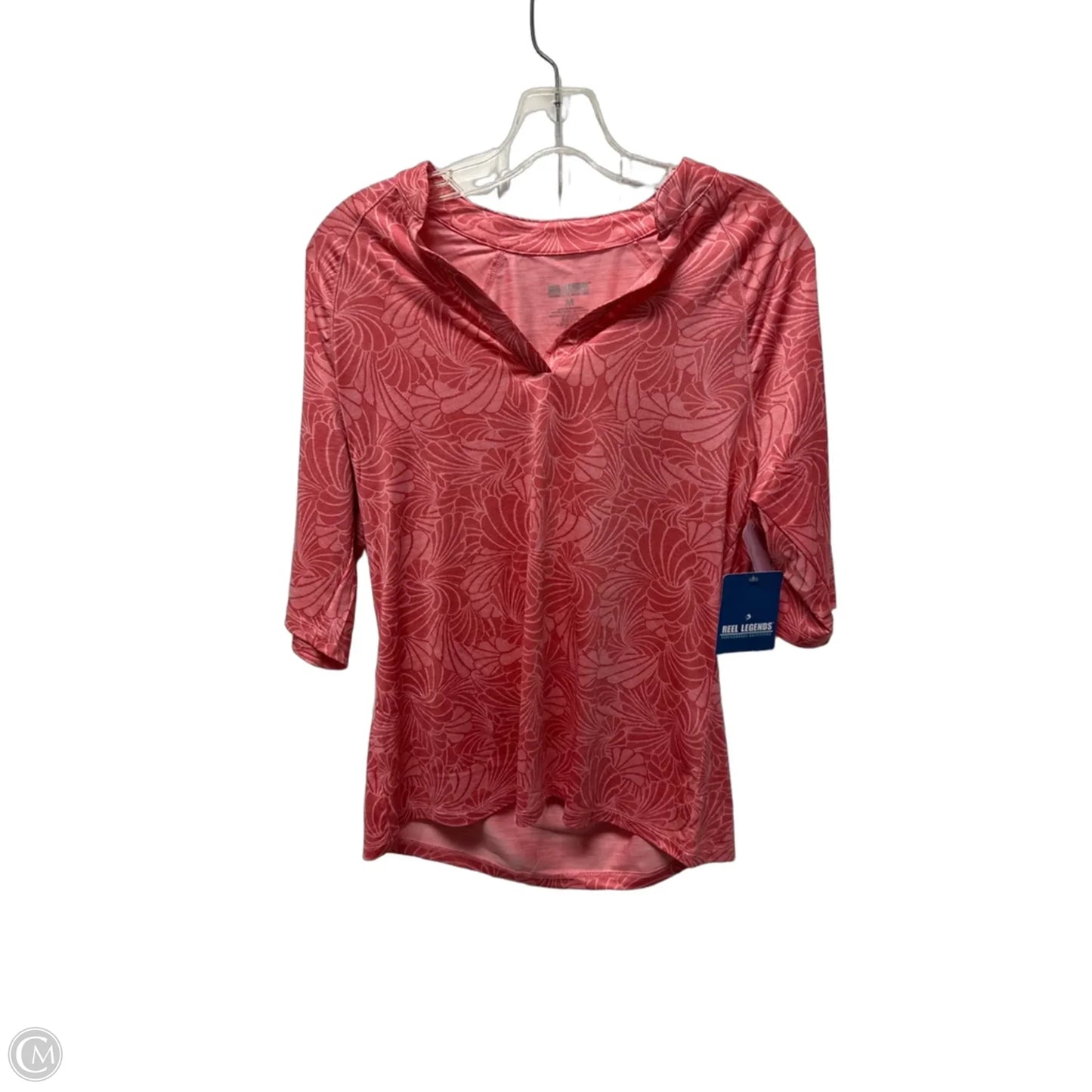 Athletic Top Short Sleeve By Reel Legends In Pink, Size: M