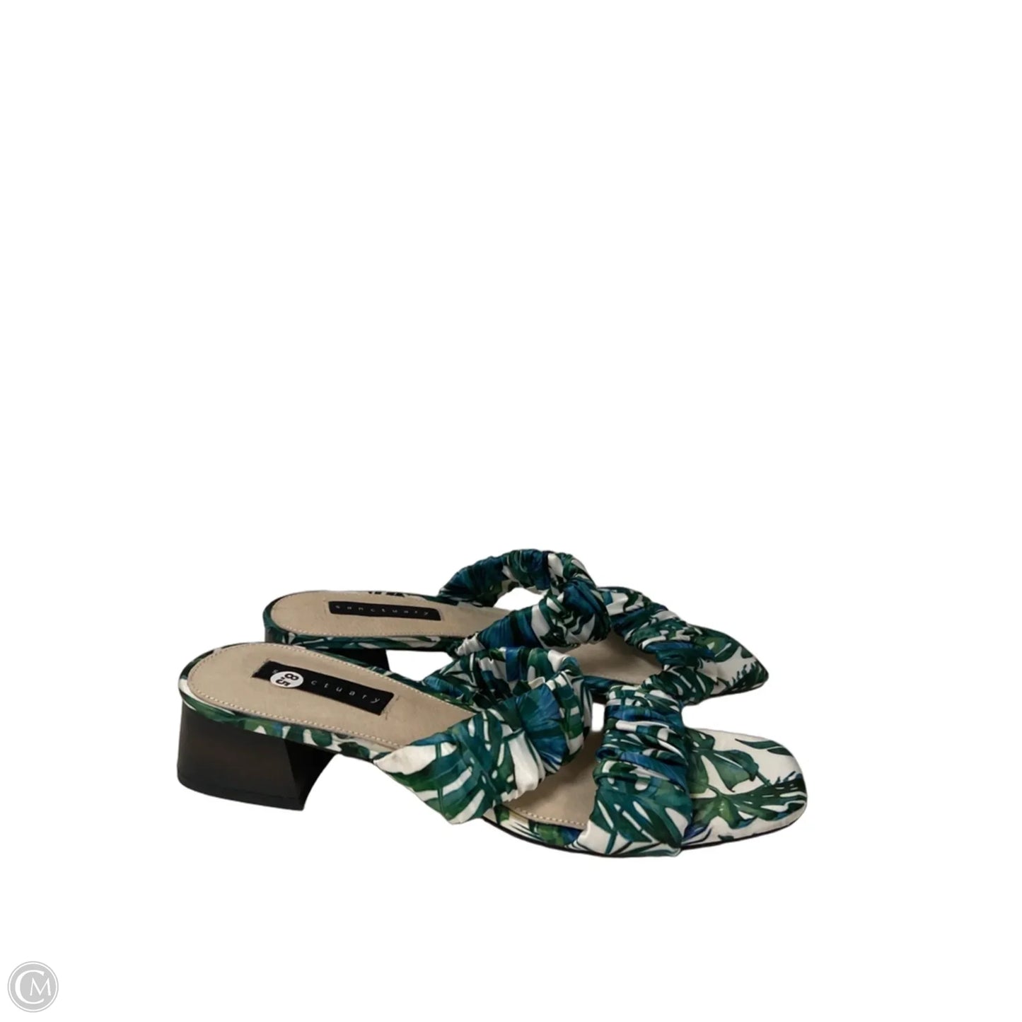Sandals Heels Block By Sanctuary In Tropical Print, Size: 8.5