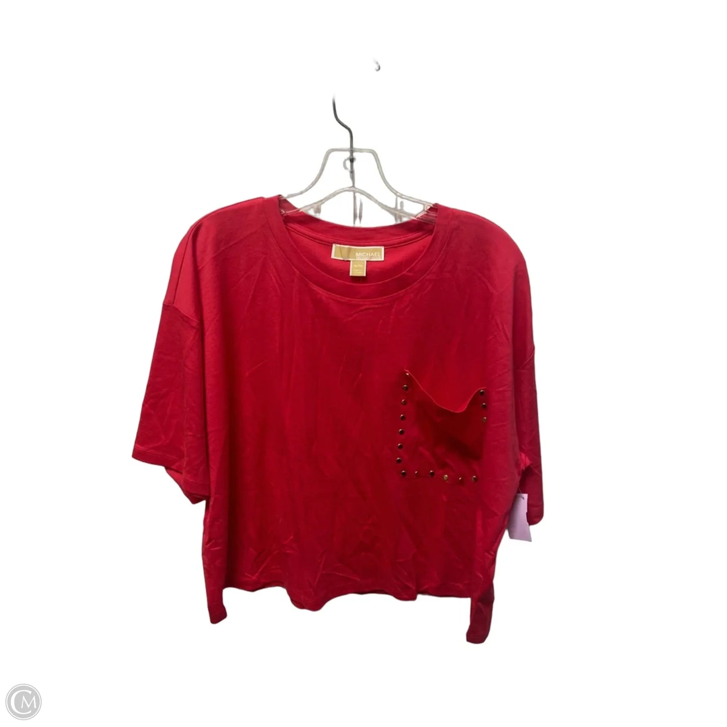 Top Short Sleeve By Michael By Michael Kors In Pink, Size: Xl