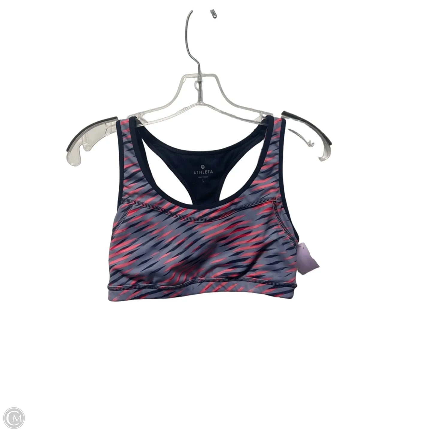 Athletic Bra By Athleta In Blue & Pink, Size: L