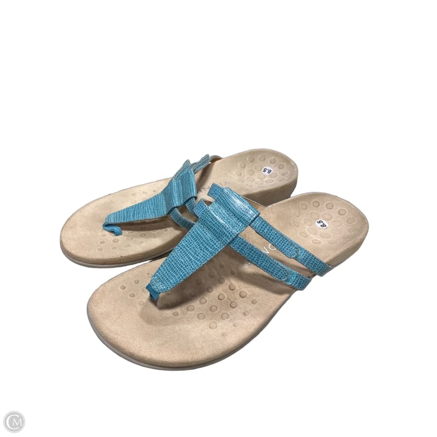 Sandals Flats By Vionic In Blue, Size: 8.5