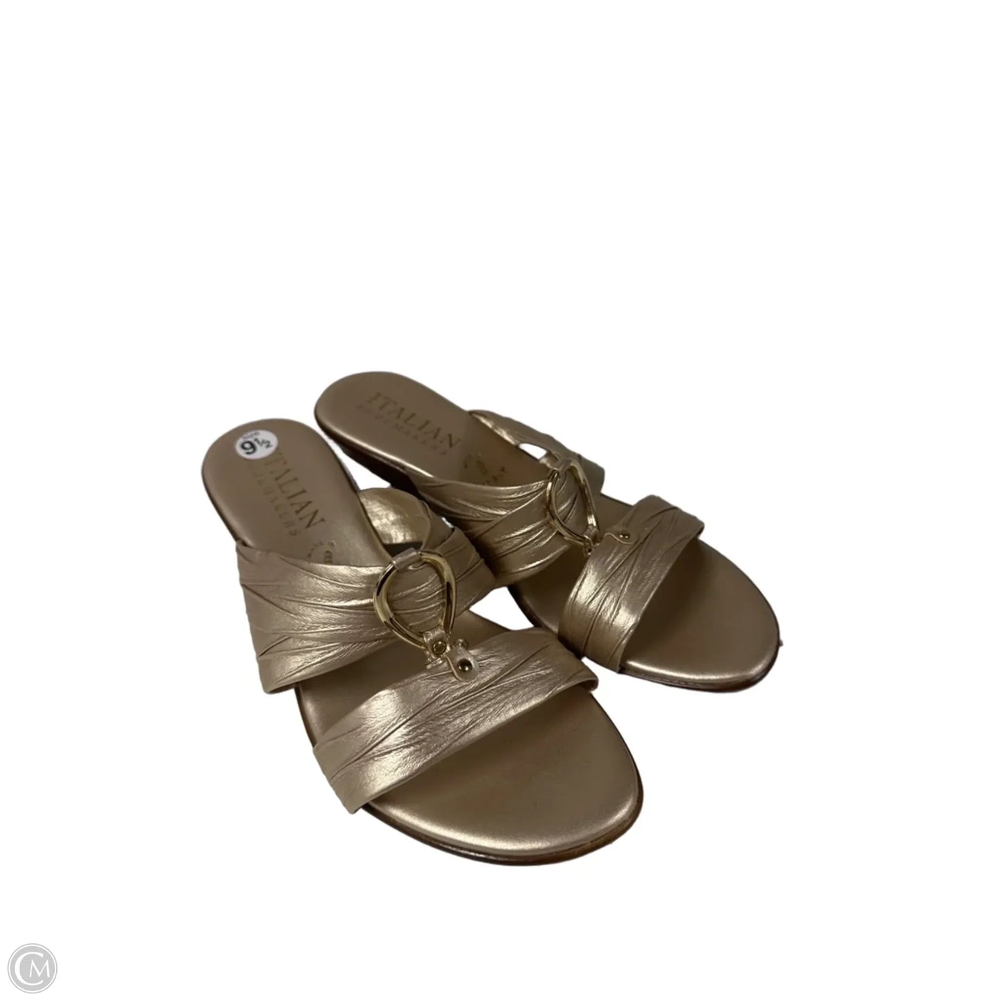 Shoes Heels Wedge By Italian Shoemakers In Gold, Size: 9.5