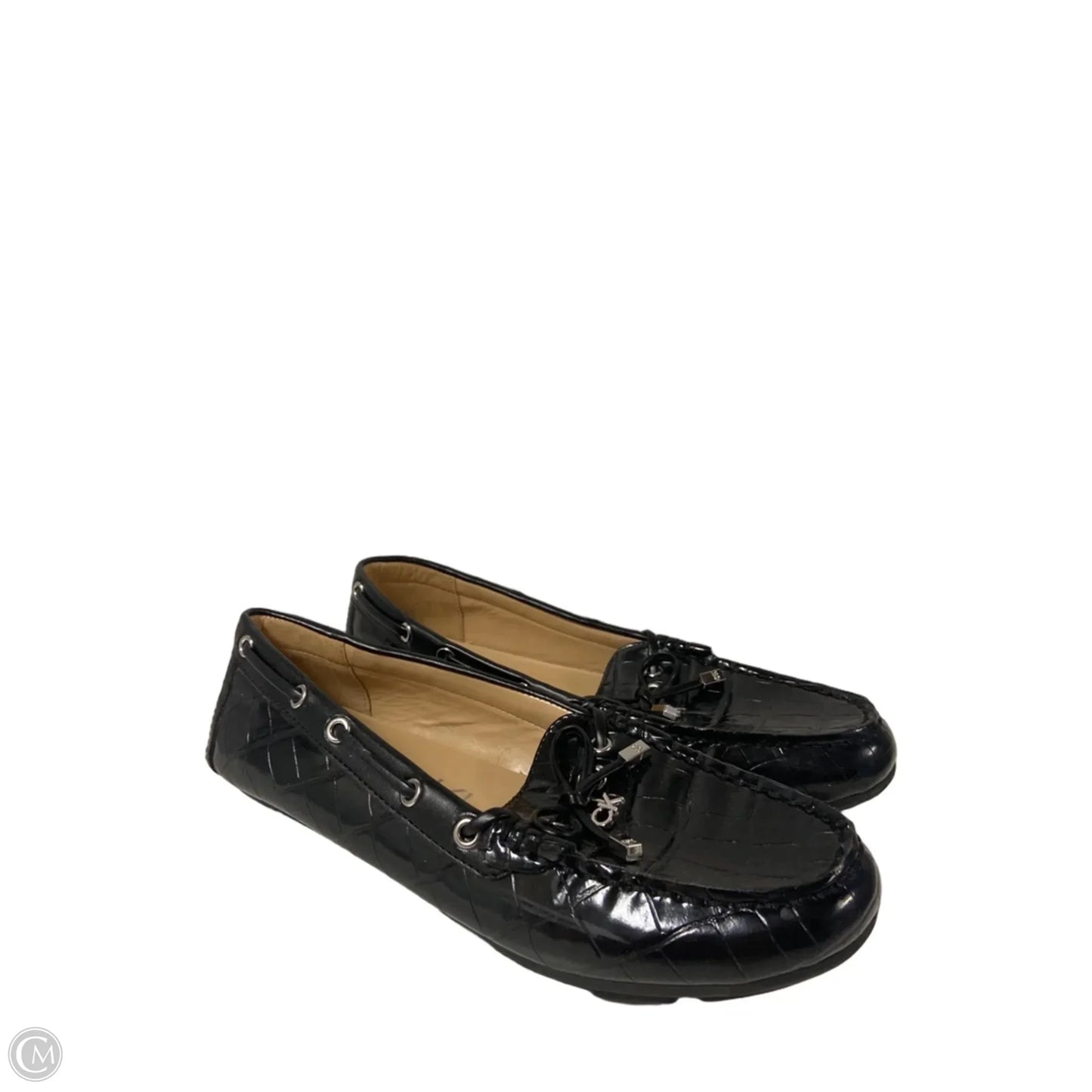 Shoes Flats By Calvin Klein In Black, Size: 8