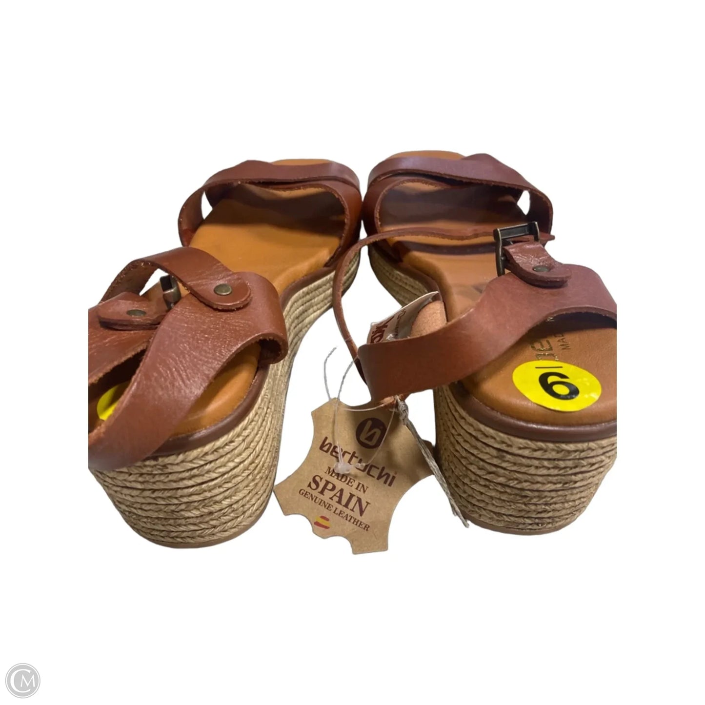 Sandals Heels Wedge By Clothes Mentor In Tan, Size: 9