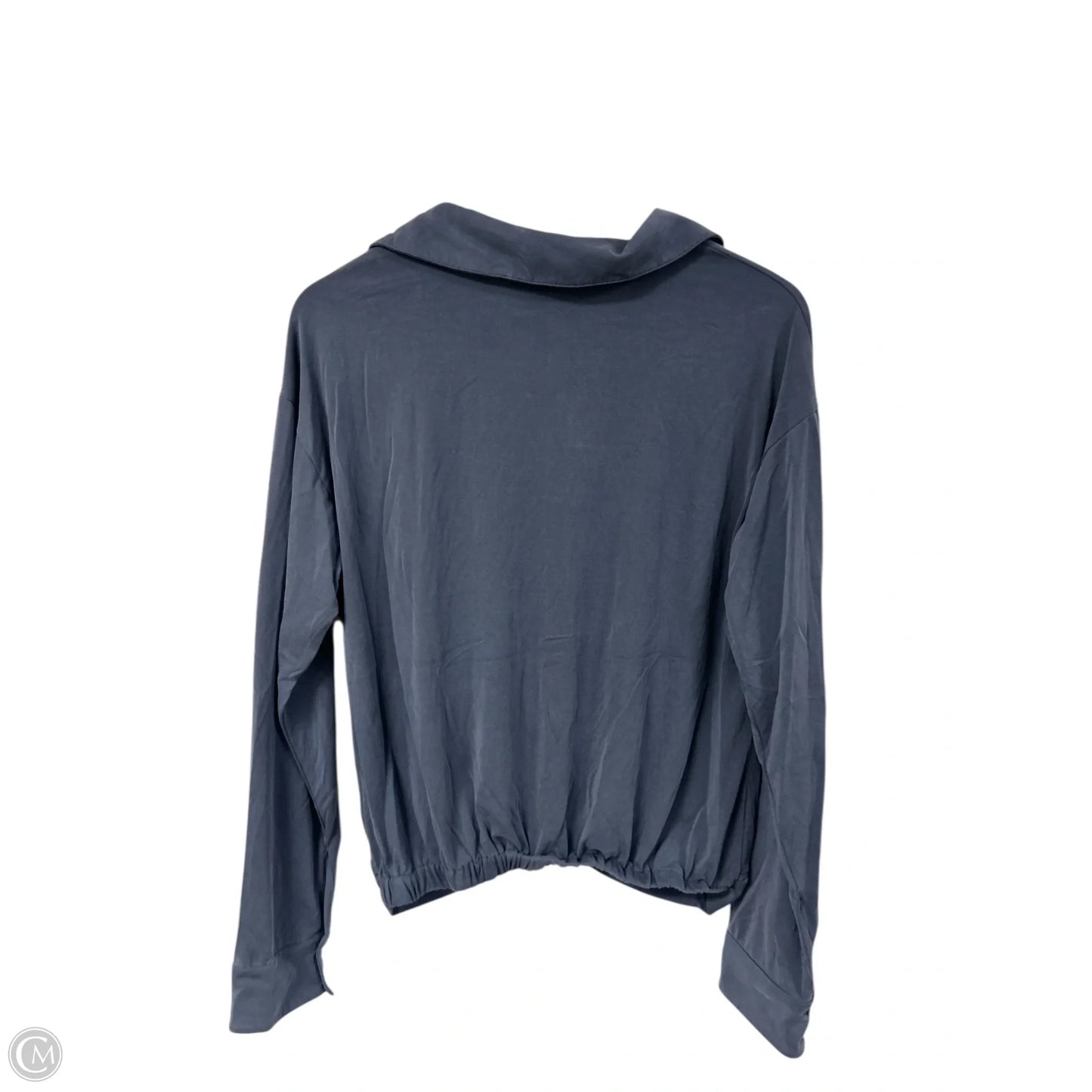 Blouse Long Sleeve By Clothes Mentor In Blue, Size: M