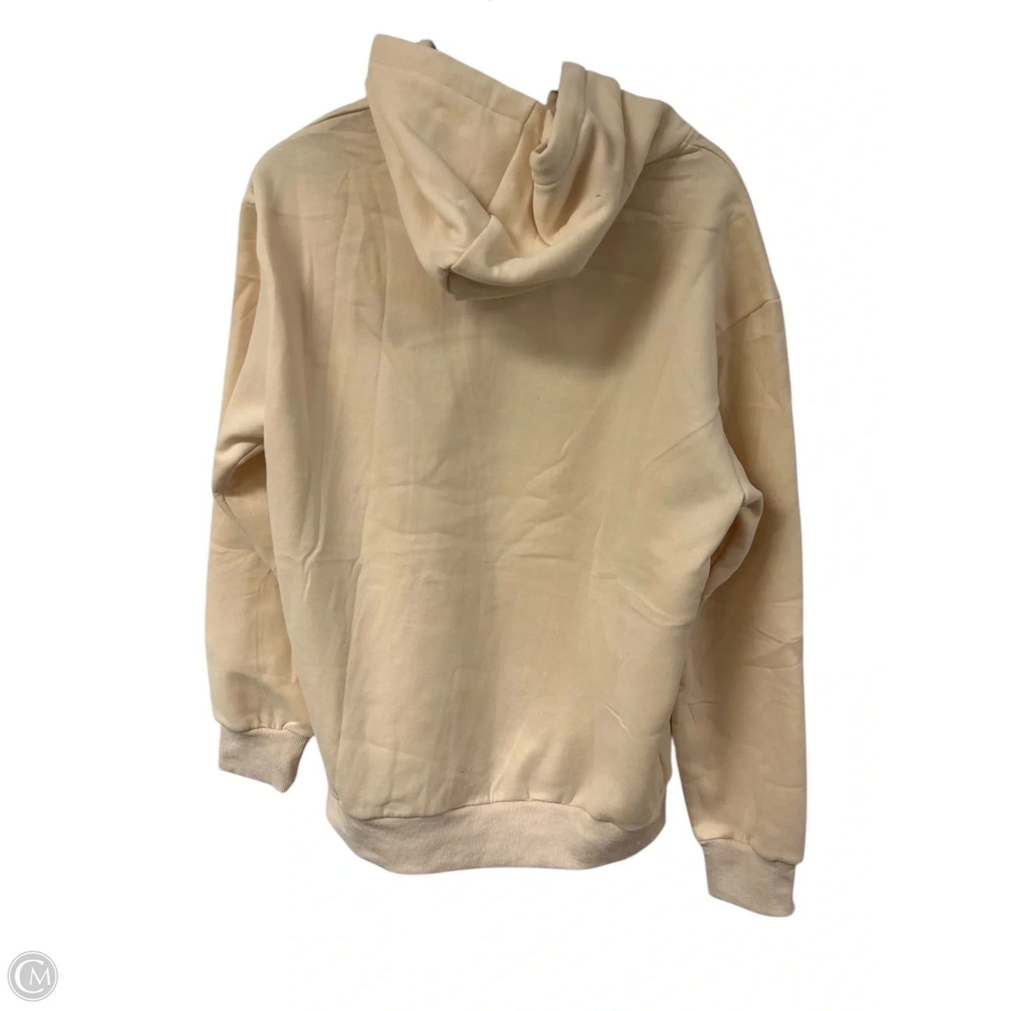 Sweatshirt Hoodie By Clothes Mentor In Cream, Size: M