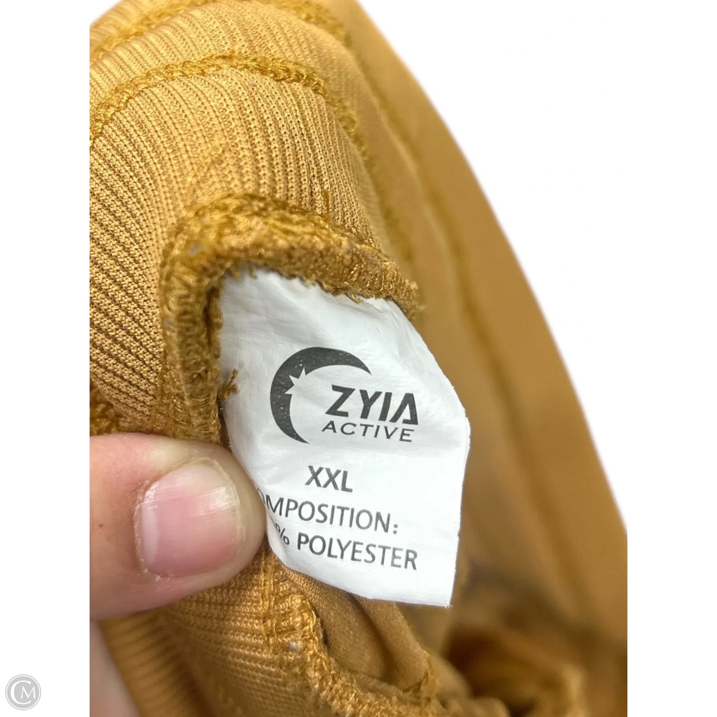 Athletic Shorts By Zyia In Yellow, Size: Xxl