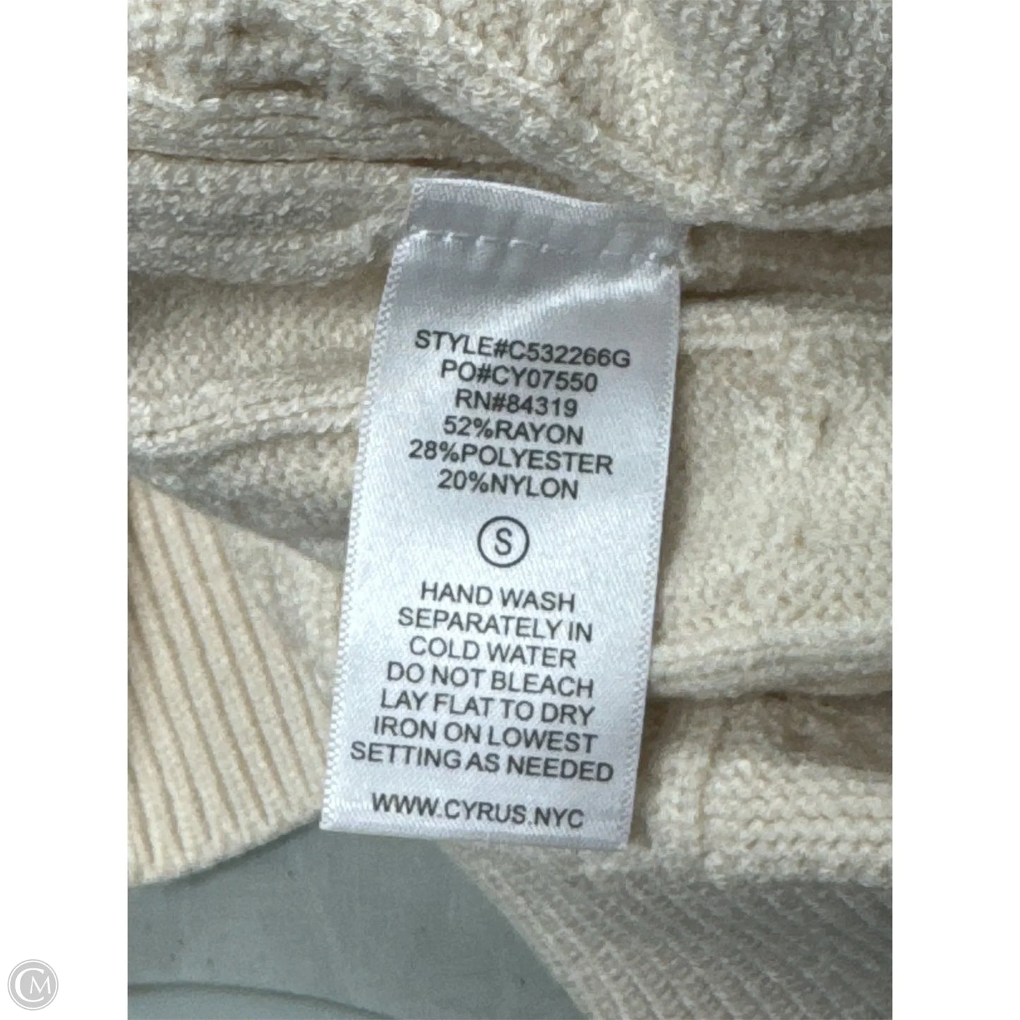 Sweater Cardigan By Cyrus In Cream, Size: S