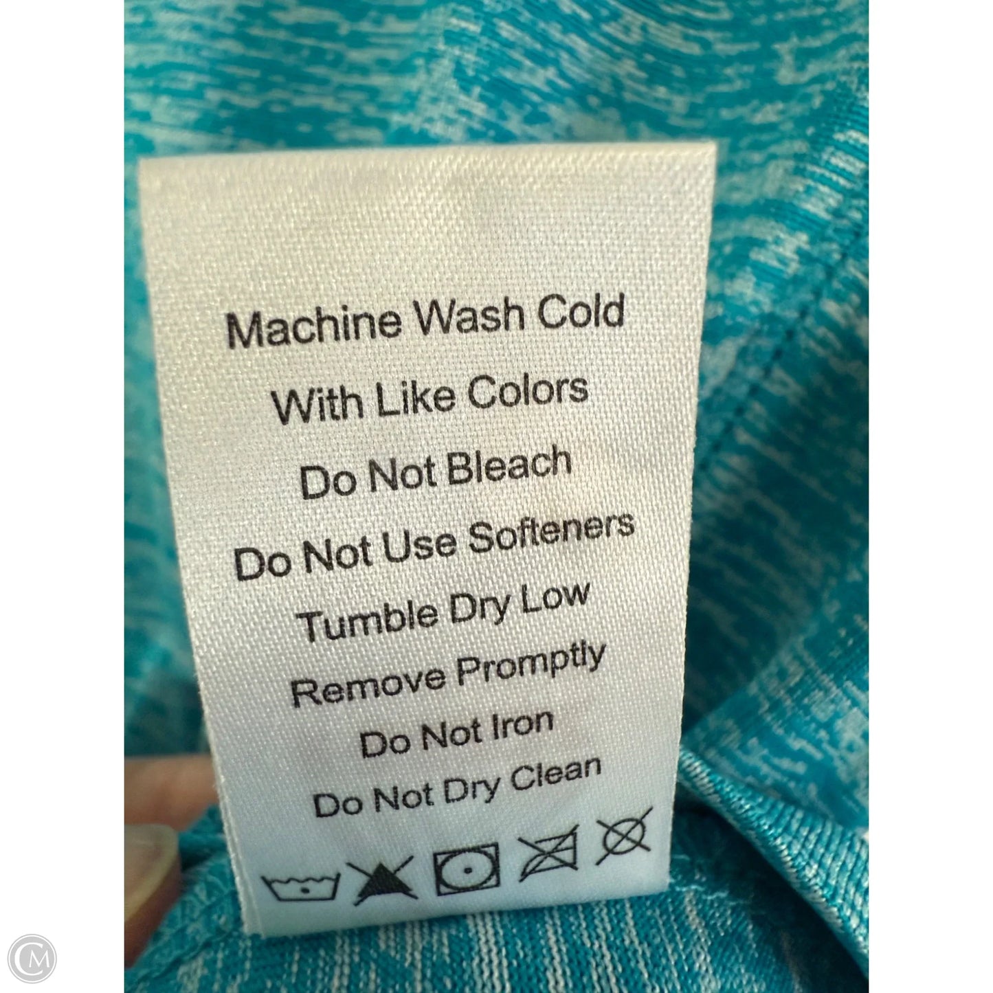 Athletic Top Short Sleeve By Rbx In Blue, Size: M