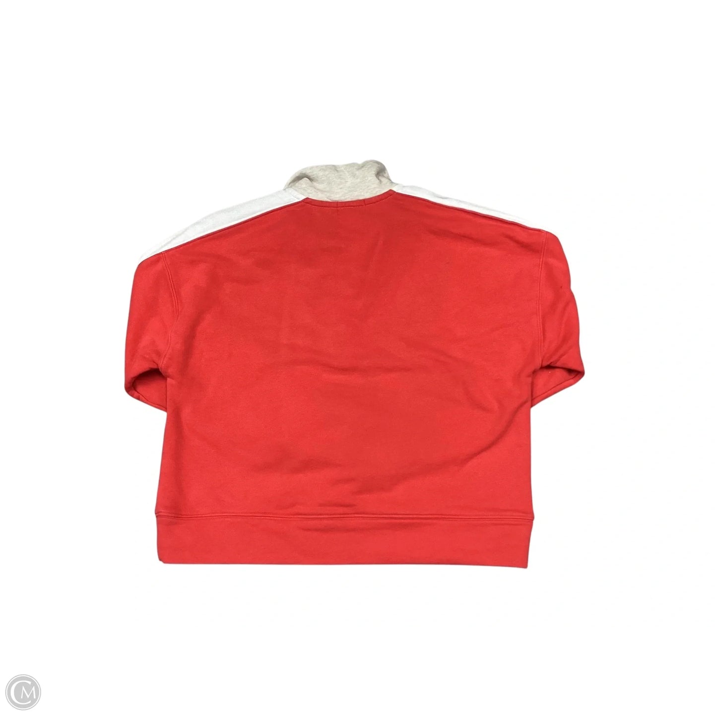 Sweatshirt Collar By Evereve In Cream & Red, Size: L