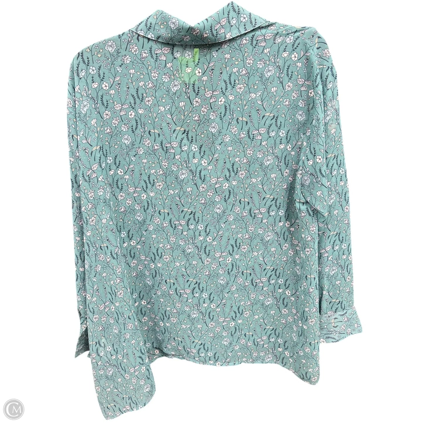 Blouse Long Sleeve By Cabi In Blue, Size: S