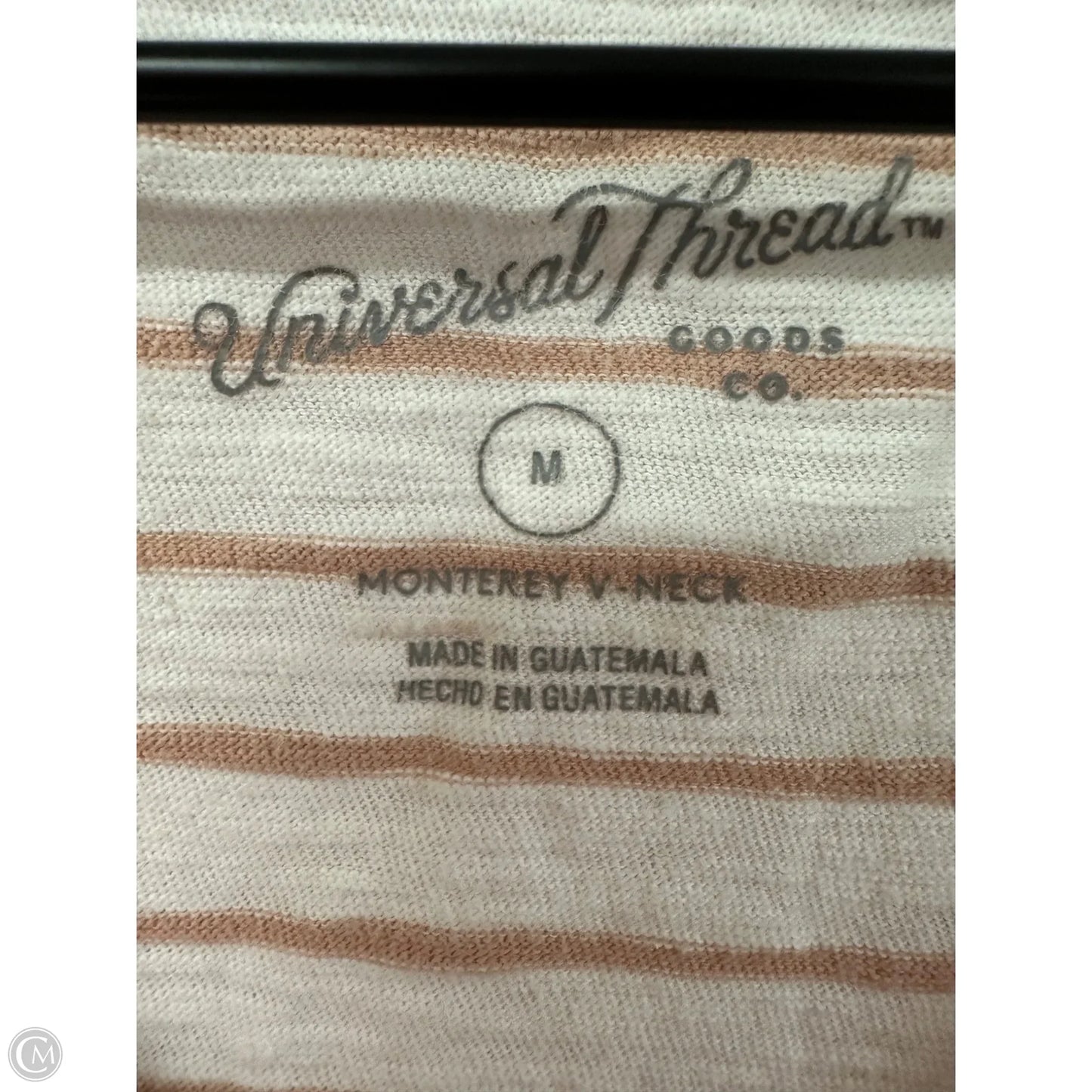 Top Short Sleeve Basic By Universal Thread In Striped Pattern, Size: M