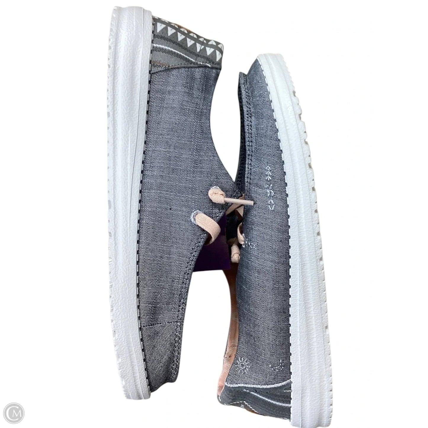 Shoes Flats By Hey Dude In Grey, Size: 9
