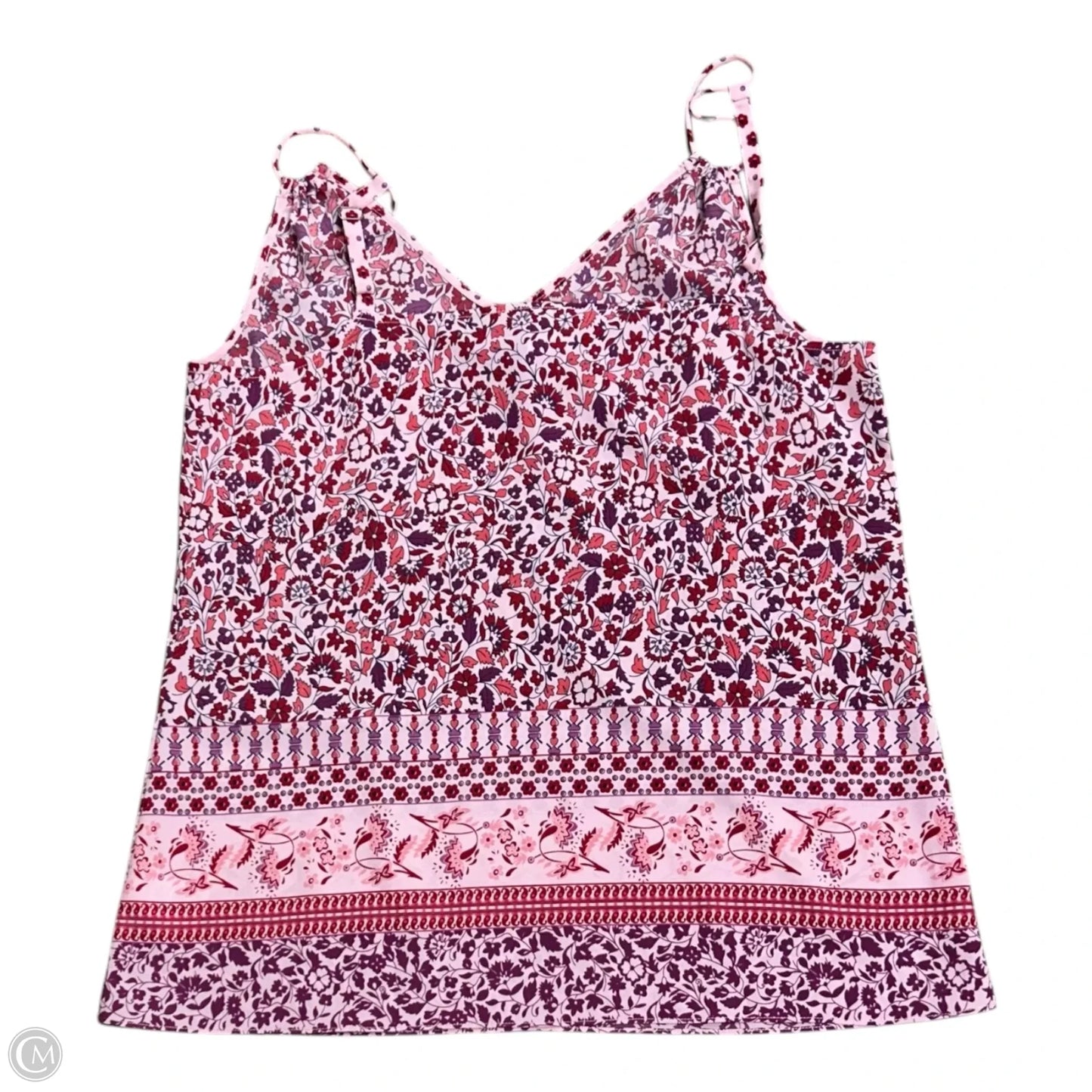 Top Sleeveless By Cabi In Pink & Purple, Size: M