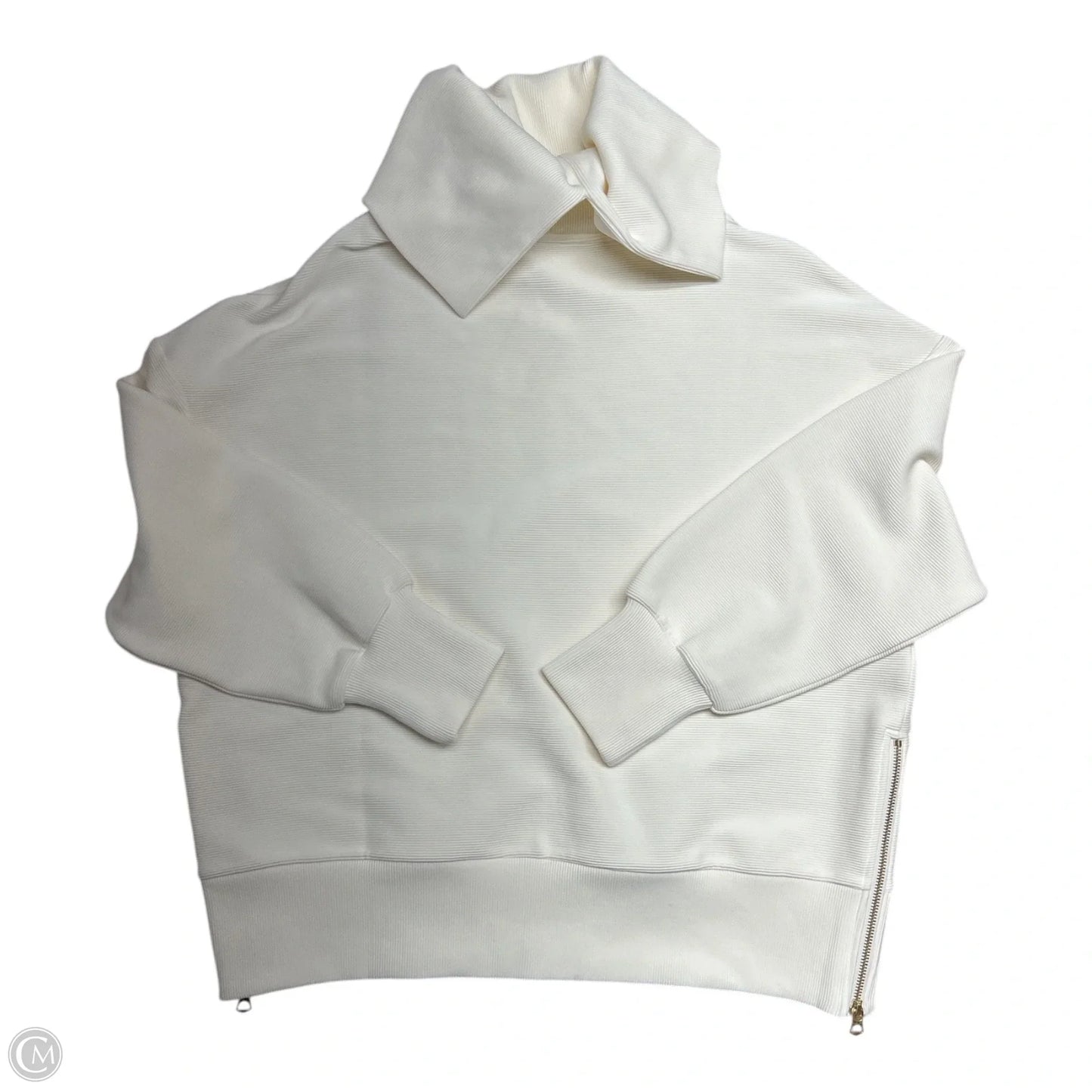 Sweatshirt Collar By Varley In Cream, Size: M