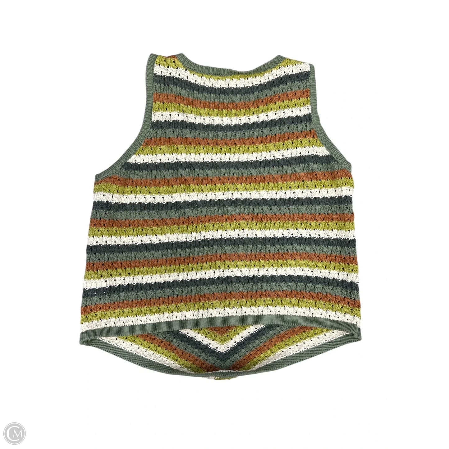 Top Sleeveless By Tribal In Brown & Green, Size: L