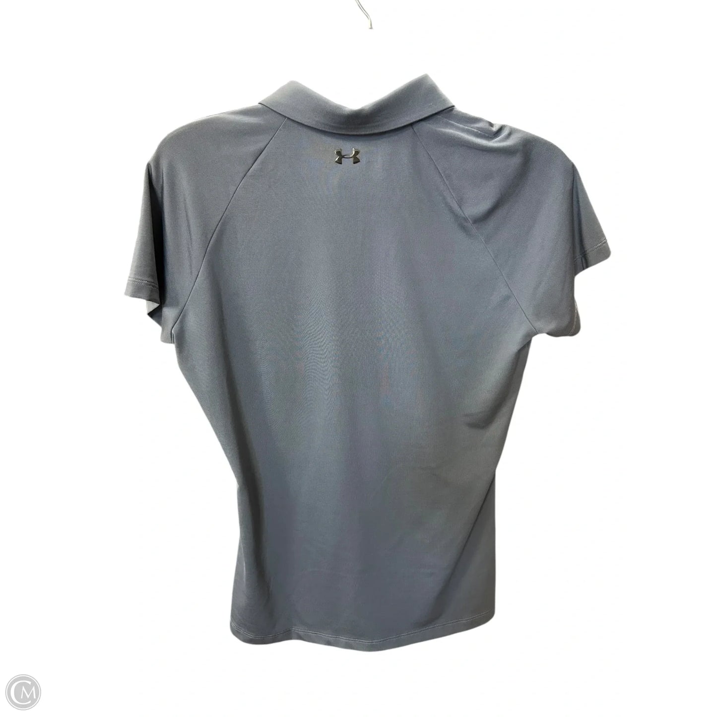 Athletic Top Short Sleeve By Under Armour In Grey, Size: S