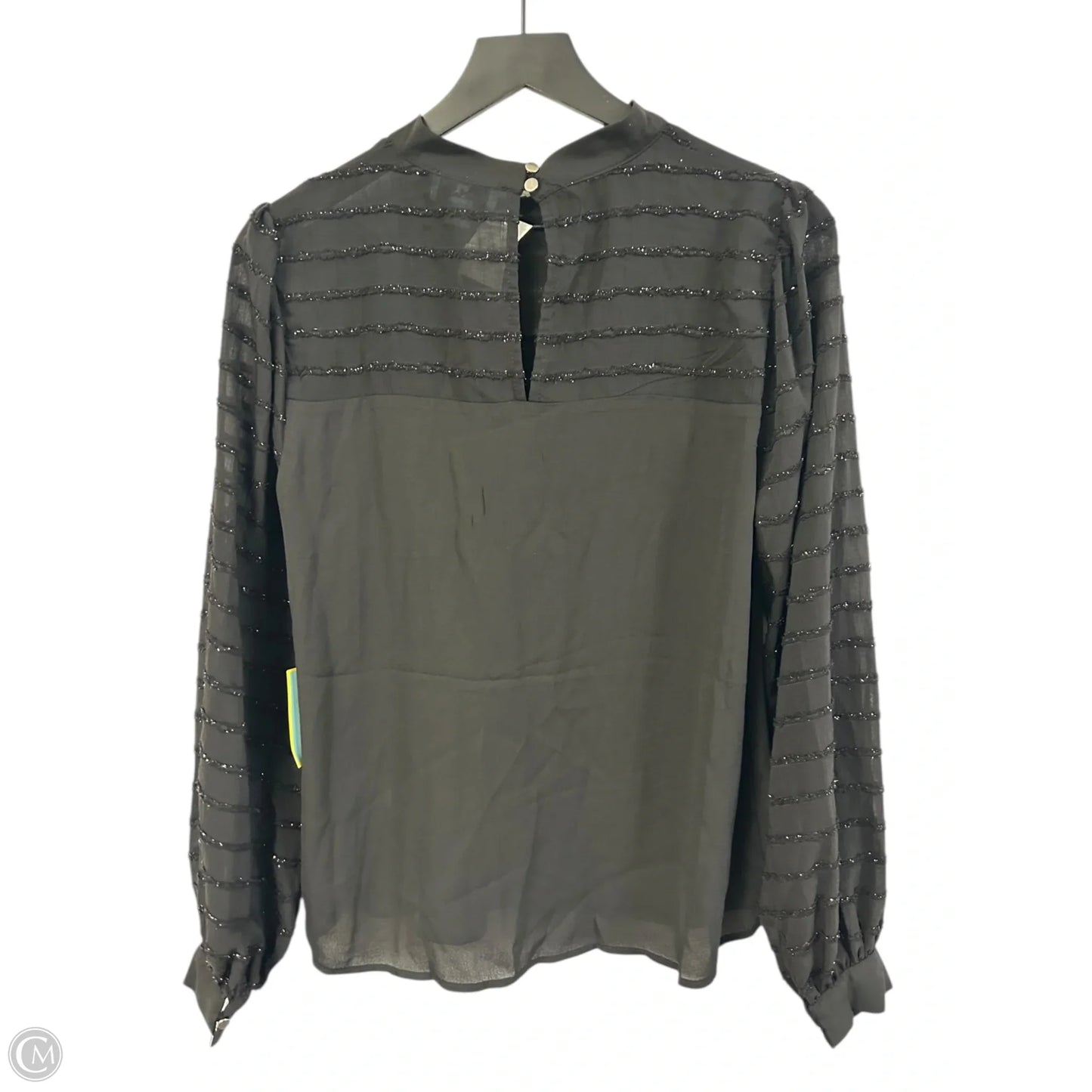 Top Long Sleeve By Cece In Black, Size: M