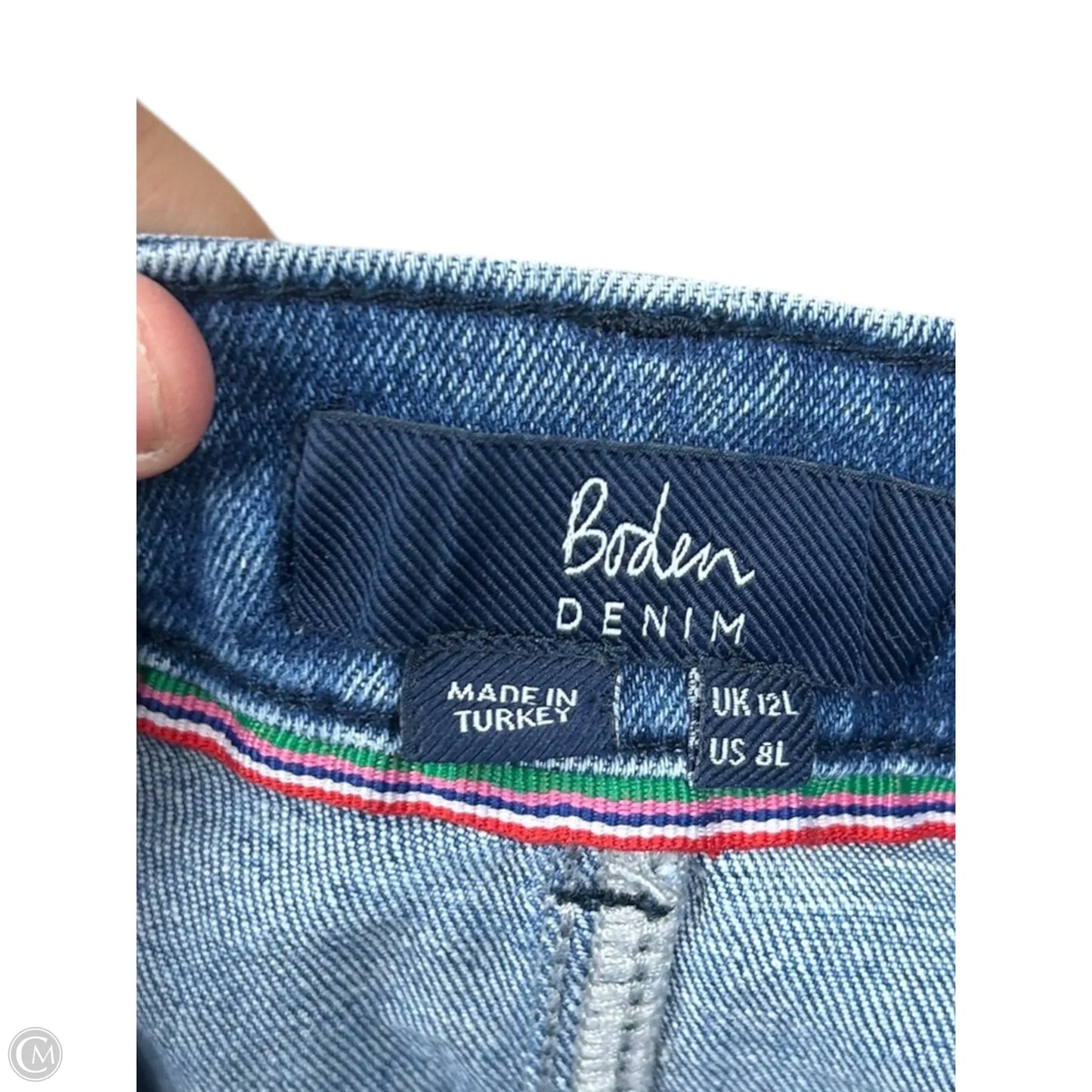 Skirt Mini & Short By Boden In Blue Denim, Size: 8