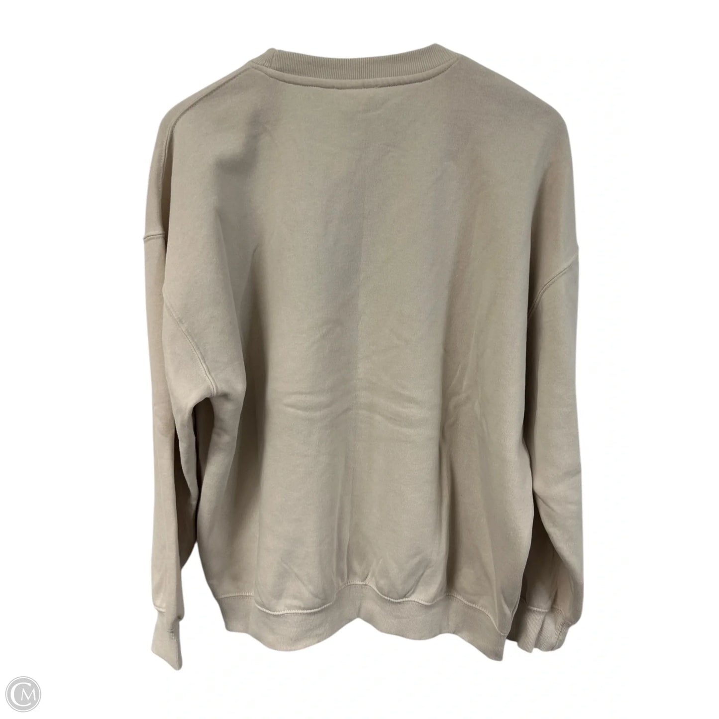 Sweatshirt Crewneck By Reflex In Cream, Size: L