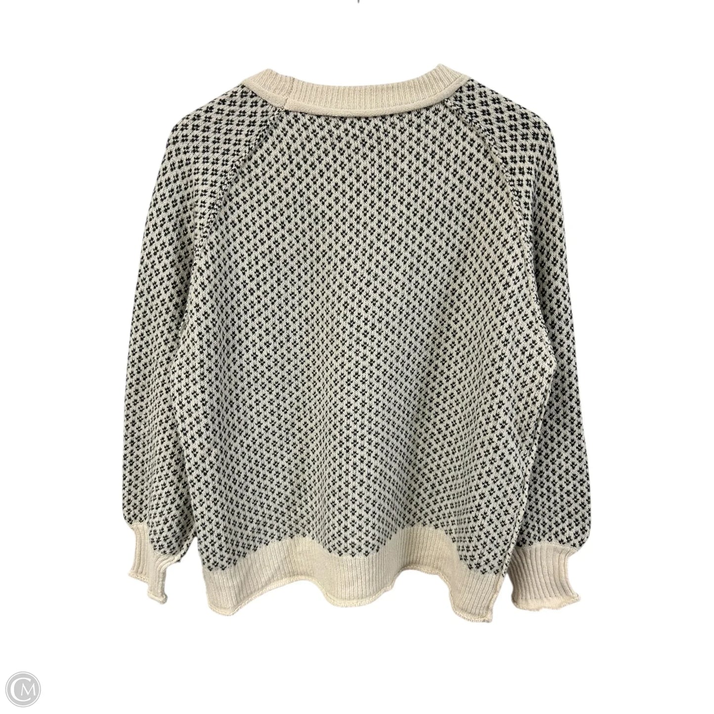 Sweater By Staccato In Cream & Grey, Size: L