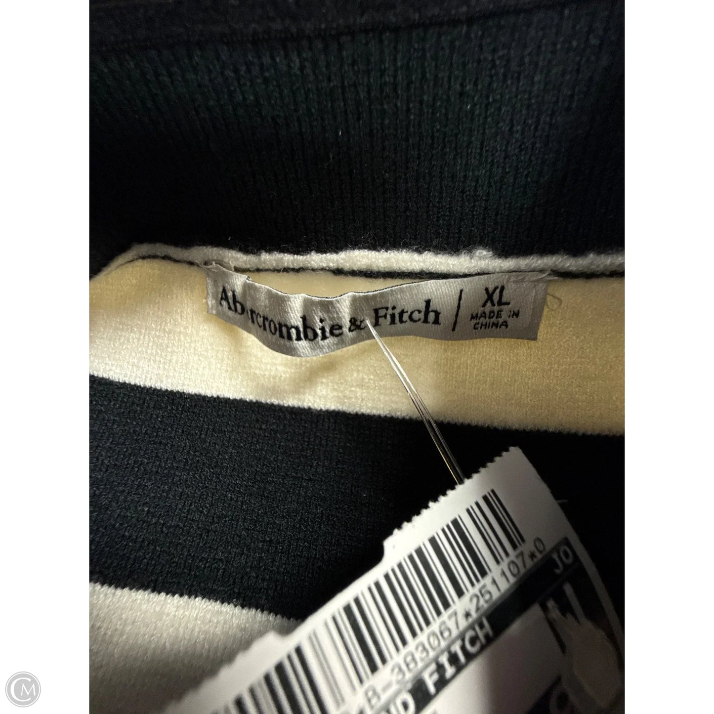 Dress Casual Maxi By Abercrombie And Fitch In Black & Cream, Size: Xl