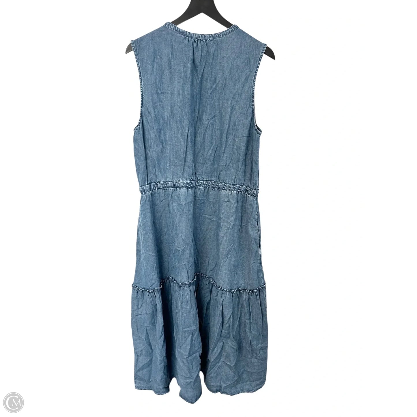 Dress Casual Maxi By Lands End In Blue Denim, Size: Xl