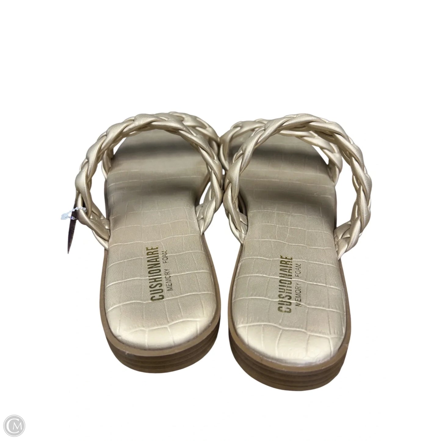 Sandals Flats By Cushionaire In Gold, Size: 8.5