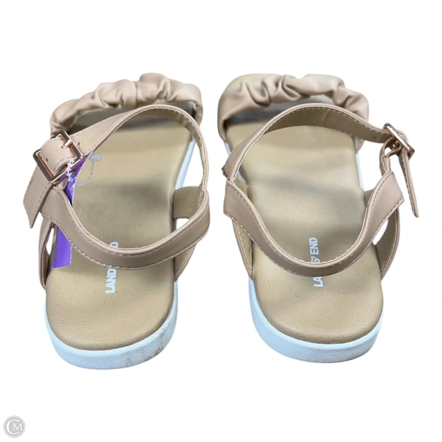 Sandals Flats By Lands End In Tan, Size: 7.5
