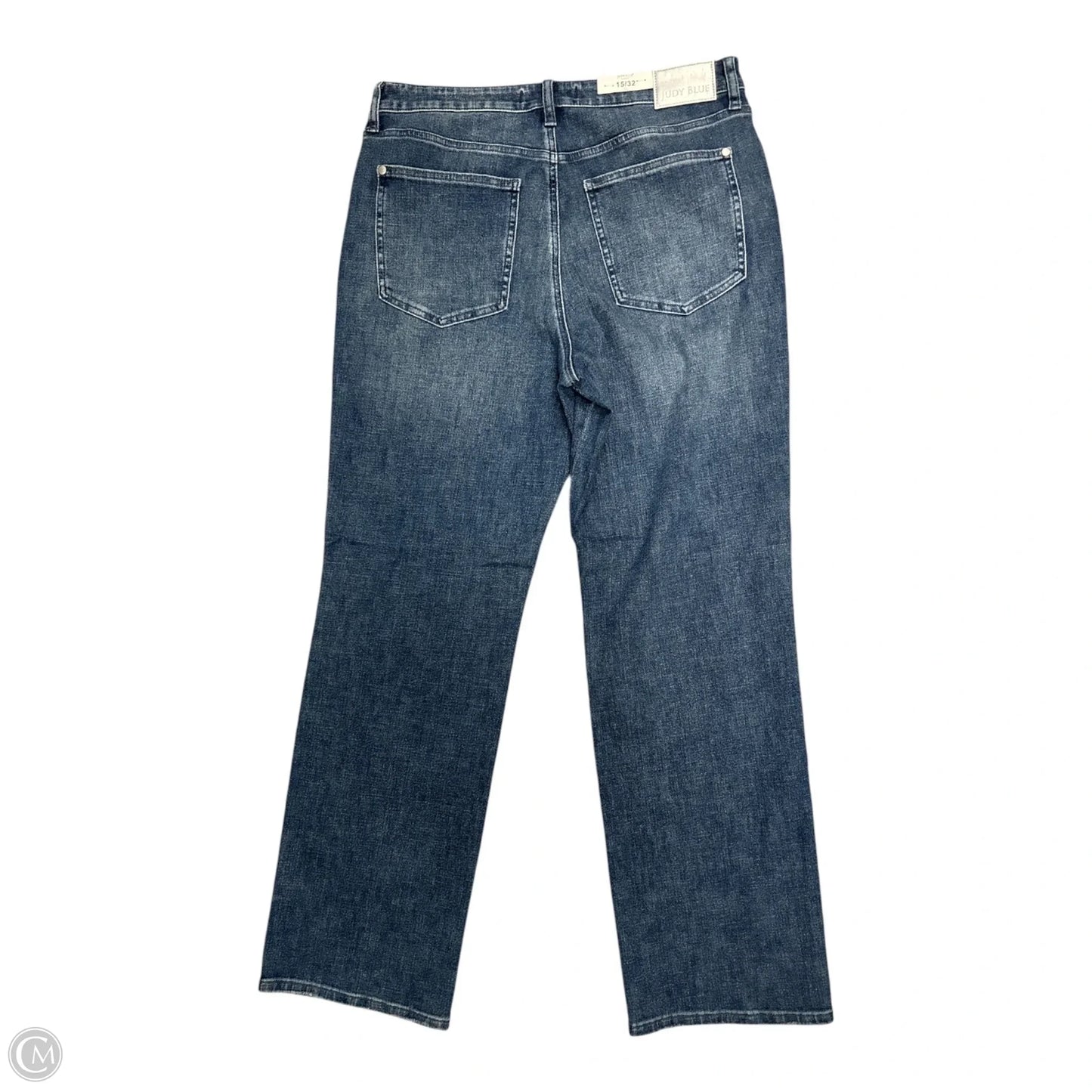 Jeans Straight By Judy Blue In Blue Denim, Size: 14