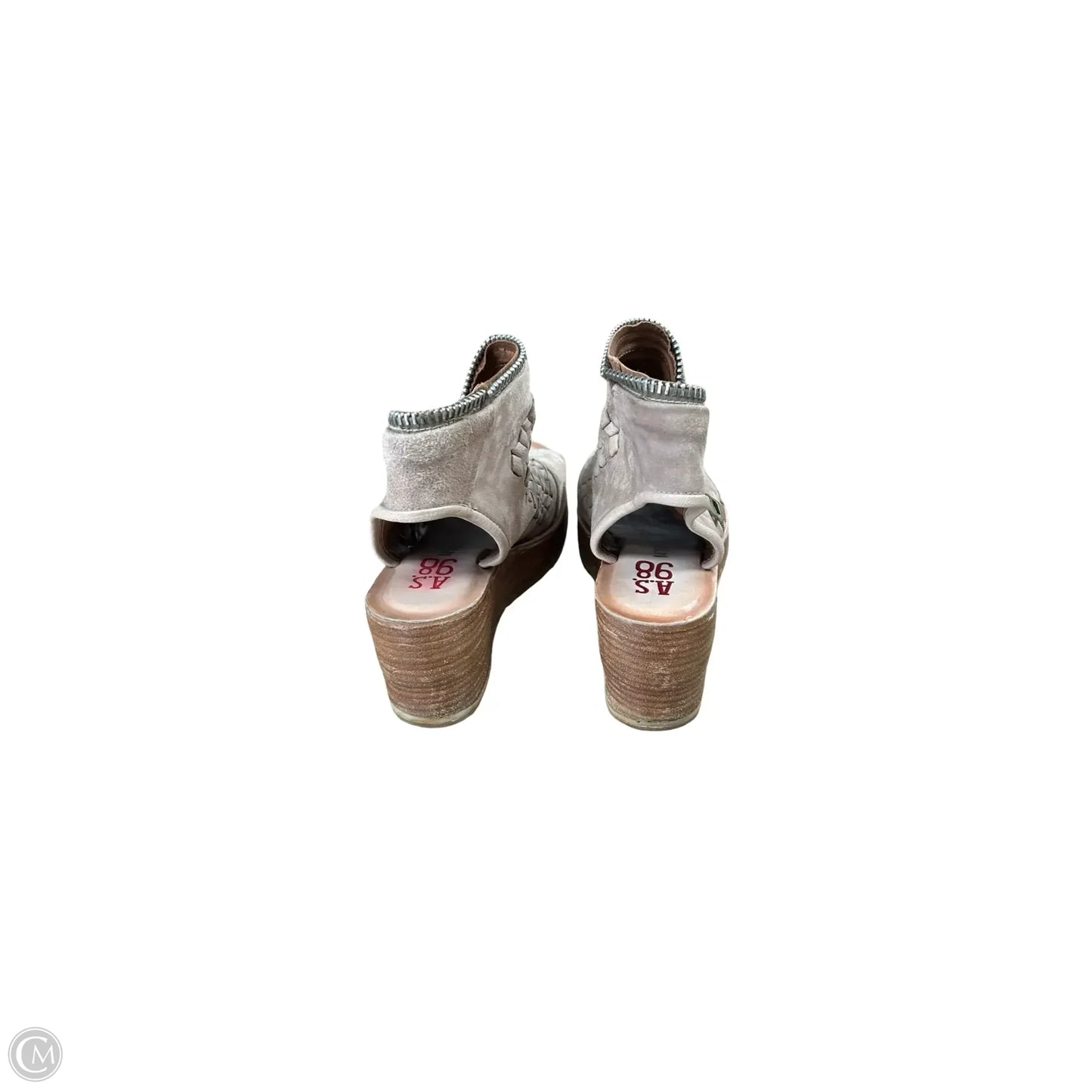 Sandals Heels Platform By Cmb In Tan, Size: 8.5