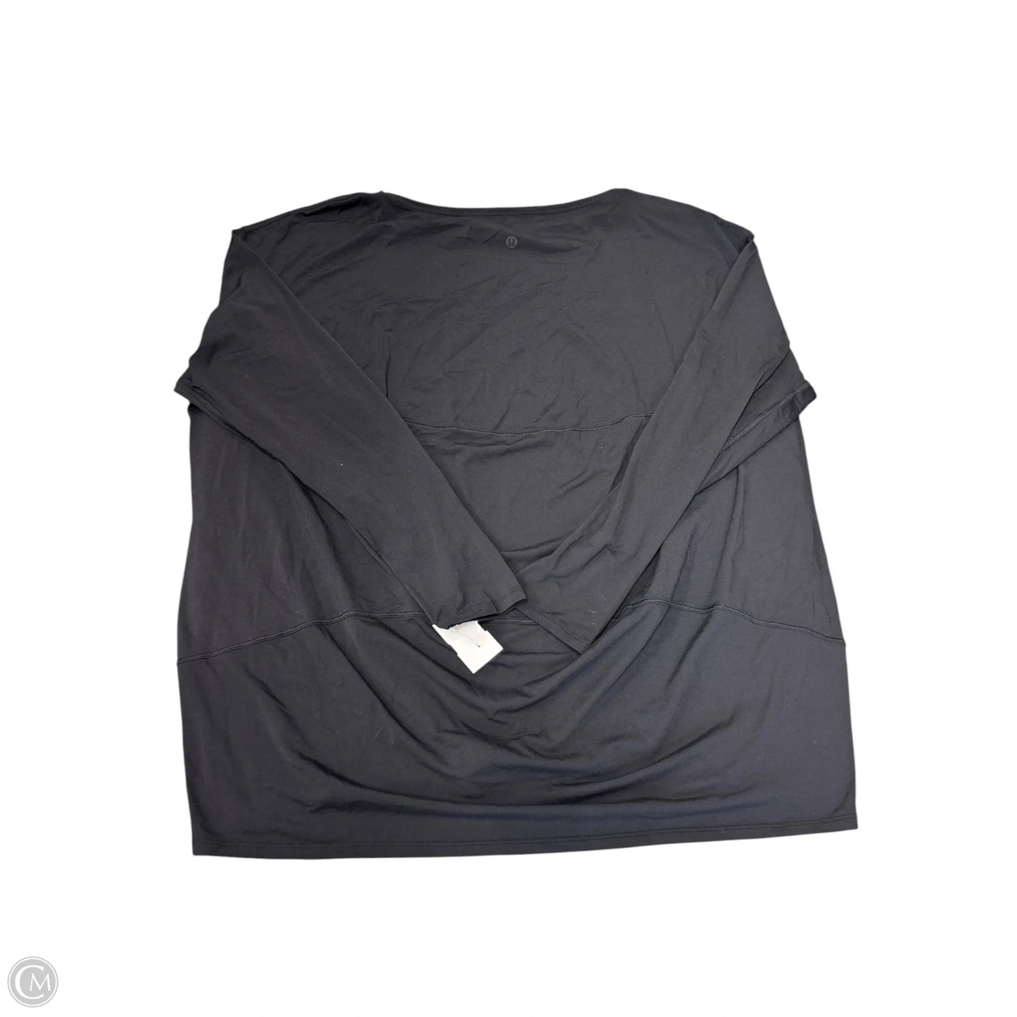 Athletic Top Long Sleeve Crewneck By Lululemon In Black, Size: 12