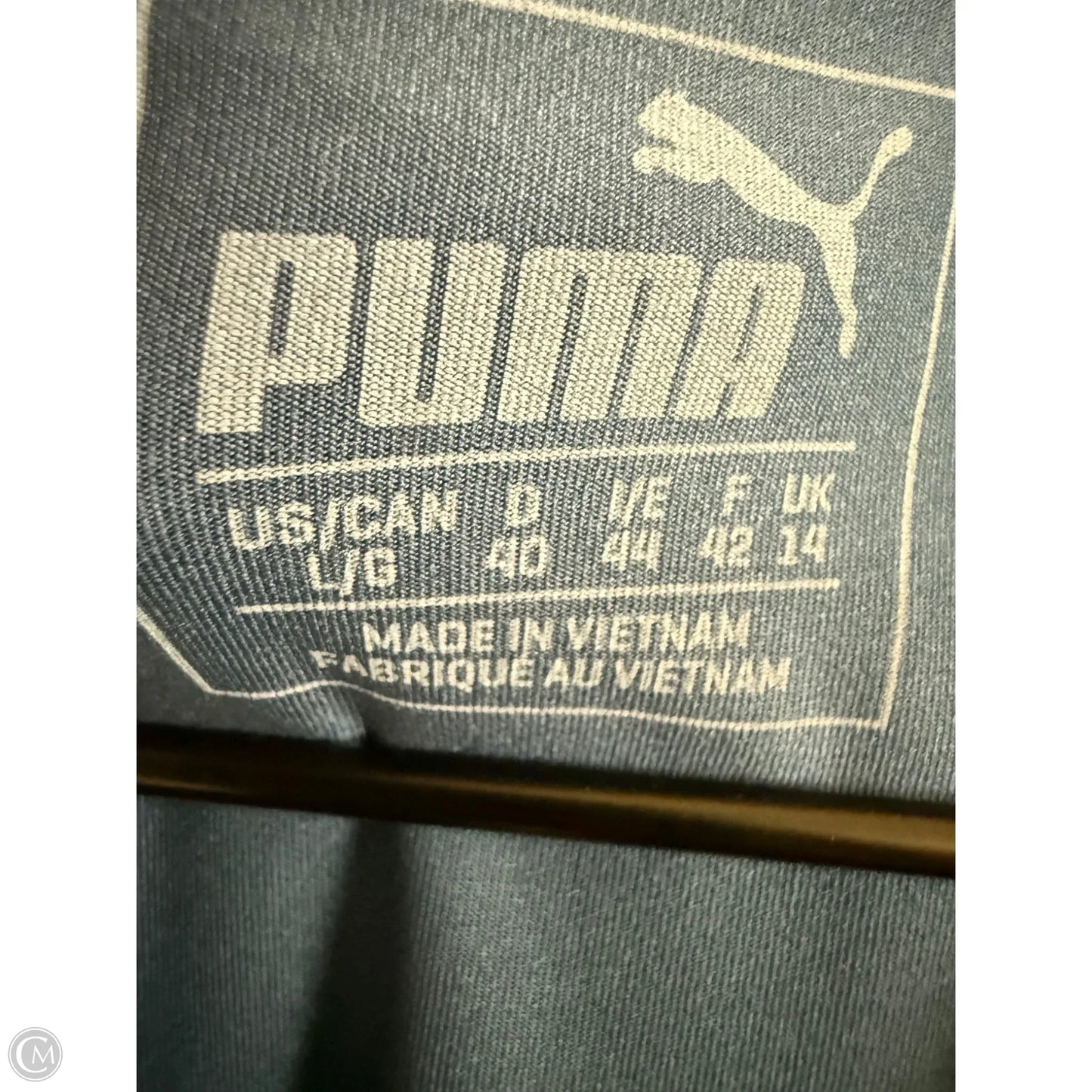 Athletic Top Short Sleeve By Puma In Blue, Size: L