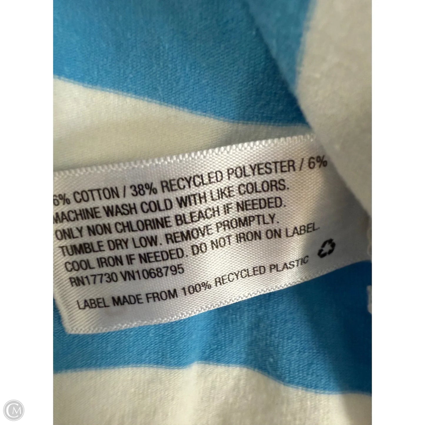 Top Short Sleeve Basic By A New Day In Striped Pattern, Size: S