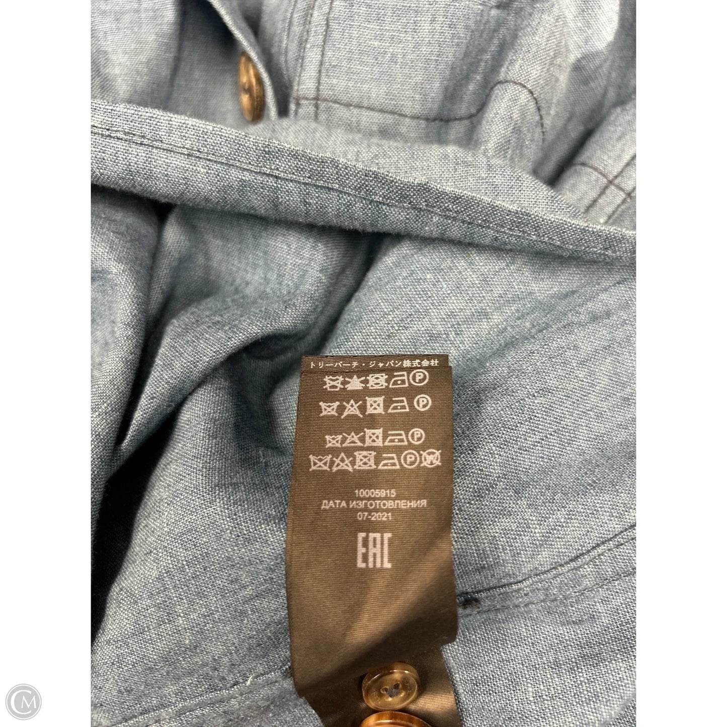 Top Long Sleeve Designer By Tory Burch In Blue, Size: 6